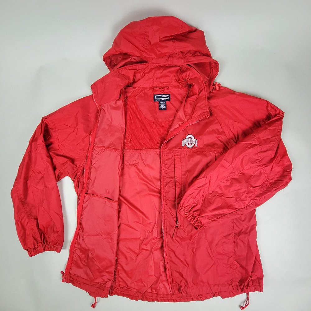 Crable Sportswear Ohio State Block-O Solid Red Windbreaker Jacket